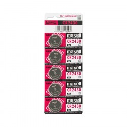 5 pilas botón Maxell batería CR-2430 de litio 3V lithium pila cr 2430 reloj calculadora
